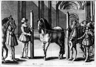 Horse riding lesson for the young King Louis XIII of France