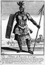 Homme du royaume du Congo (Afrique équatoriale).