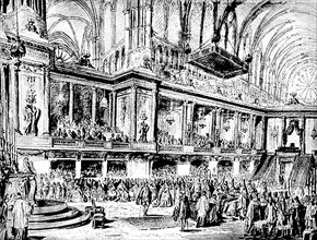 Sacre du roi Louis XVI à Reims.