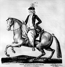 Queen Marie-Antoinette on horseback