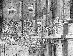 La cour à Versailles lors du mariage de Marie-Antoinette.