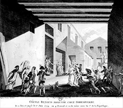 Cécile Renaud arrêtée chez Robespierre et jugée le Premier juin 1794.