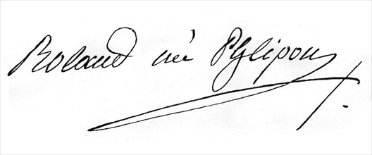 Signature de madame Roland  .
