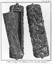 Carved Maori chests