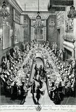 Grand souper donné à Paris à l'ambassade d'Espagne; 1707