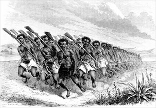 Danse de guerre des Maoris.