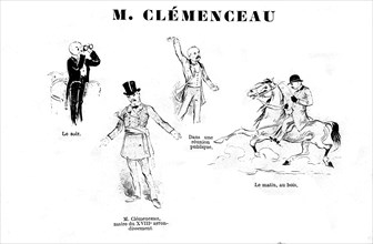 Caricatures showing Georges Clémenceau