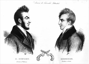 Benoist and Bergeron.  Authors of the attack against Louis-Philippe.