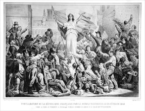 Révolution de 1848. Proclamation de la République française le 24 février.