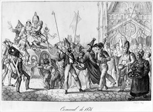 Carnival of 1831:  the bag of German Saint Auxerrois.