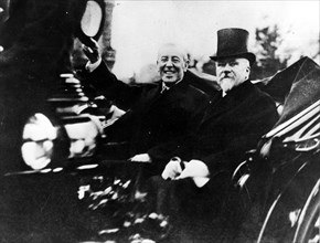 Woodrow Wilson, president of the United States in visit in Paris
