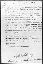 Official statement with the Press, 11 November 1918, signed of Philippe Pétain.