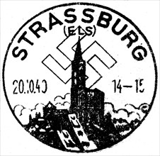Guerre 39-45. 31 octobre 1940. Timbre spécial pour Strasbourg.