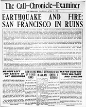 Tremblement de terre à San Francisco : 19 avril  1906