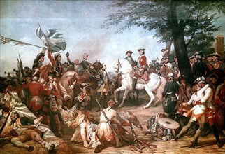 1745. Louis XV à la bataille de Fontenoy.