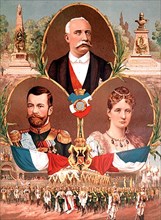 Le président Félix Faure reçoit le Tsar Nicolas II à Paris.
