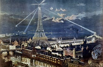 Vue générale des fêtes de nuit à Paris