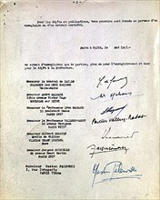 May 29, 1947.  Signature for the statutes of the RPF.