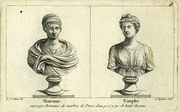 On left:  Matrone.  With right-hand side, Nymph.