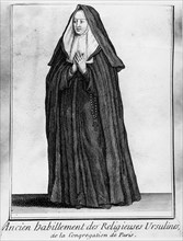 Ursuline nun's habit: teaching order.
