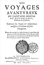 Cover of the adventurous travels of Captain Martin de Hoyarsabal
