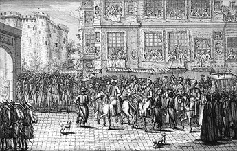 Entrée dans Paris de l'ambassade turque. 16 mars 1722.