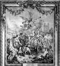 Allegory in the honor of the sacring of the Louis XVI (1775).
