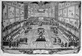 Ceremony of the sacring of Louis XVI in the cathedral of Rheims.