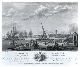 Gravure du port de Lorient