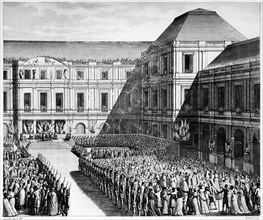 The French celebrating Napoleon Bonaparte after the Treaty of Campo-Formio