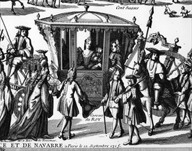 Louis XIV vient de mourir et l'enfant-roi Louis XV, arrive à Paris