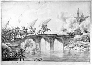 Bonaparte with the bridge of Lodi.