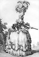 Modes et costumes. Epoque Louis XVI. Toilette féminine.