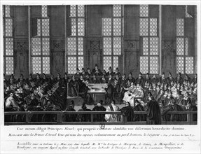 Regency.  March 5, 1717.  Assembly held in Sorbonne