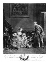 Le duc et la duchesse de Chartres et leurs enfants. .