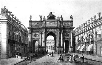 Second Empire. Arc de Triomphe de la place Carrière à Nancy.