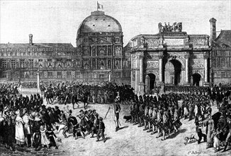 Premier Empire. 1810. Revue militaire devant les Tuileries.