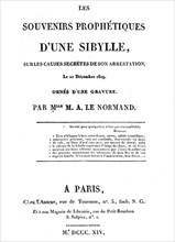 Souvenirs prophétiques d'une Sibylle ; 1809