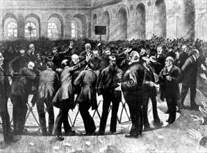 Life of the French.  The Basket with the Stock Exchange. Paris.