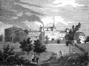 Le fort de Ham dans la Somme.1840