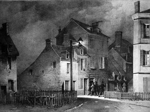 Escape of Louis-Philippe.  The house where it took refuge. 1848