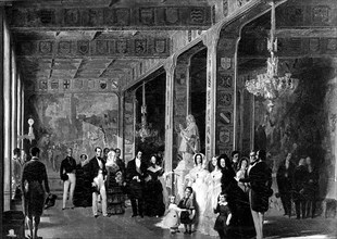 Louis-Philippe and his Court visiting the Hall of the Crusades at the Château de Versailles