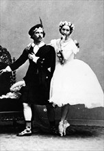 Dancer actress Emma Livry with Mérante in the Sylphid.
