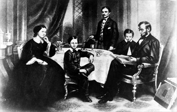 Abraham Lincoln et sa famille en 1861