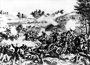La première bataille de Bull run, le 21 juillet 1861.
