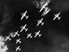 Janvier 1945. Les avions américains se dirigent vers l'Allemagne,