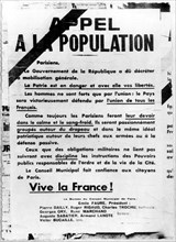 France:  post " the Fatherland in Danger ".