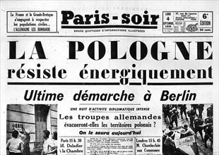 Paris-Soir. Les Allemands sont en Pologne. 4 septembre 1939