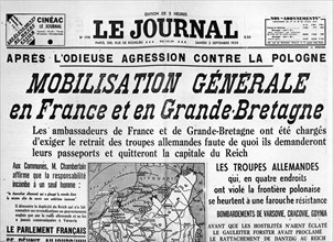 The Newspaper:  general mobilization in France and Great Britain.