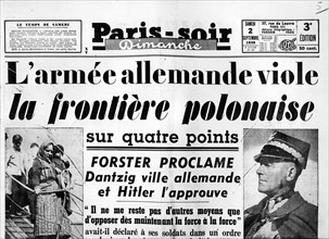 La frontière polonaise violée par les Allemands. 2 septembre 1939